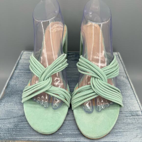 Stuart Weitzman Mint Green Heeled Sandals - Picture 3 of 11